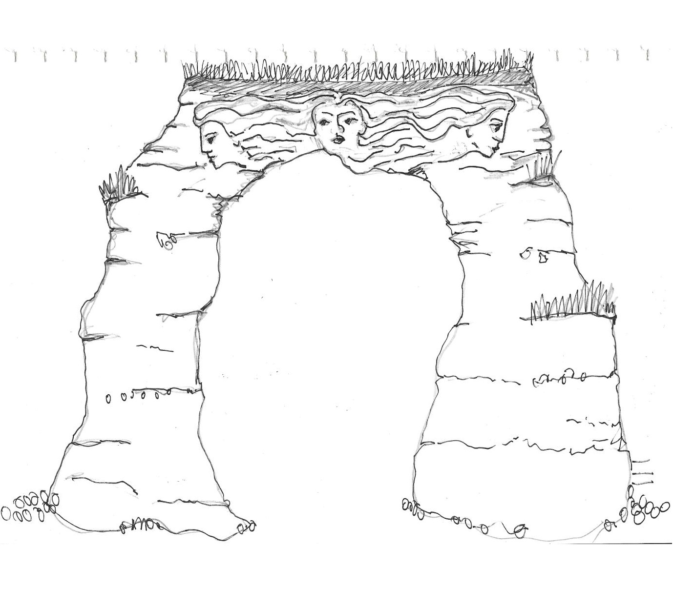 Sketch of Hampton Court
              White Clifts